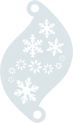 Superstar sjabloon sneeuw en ijskristallen